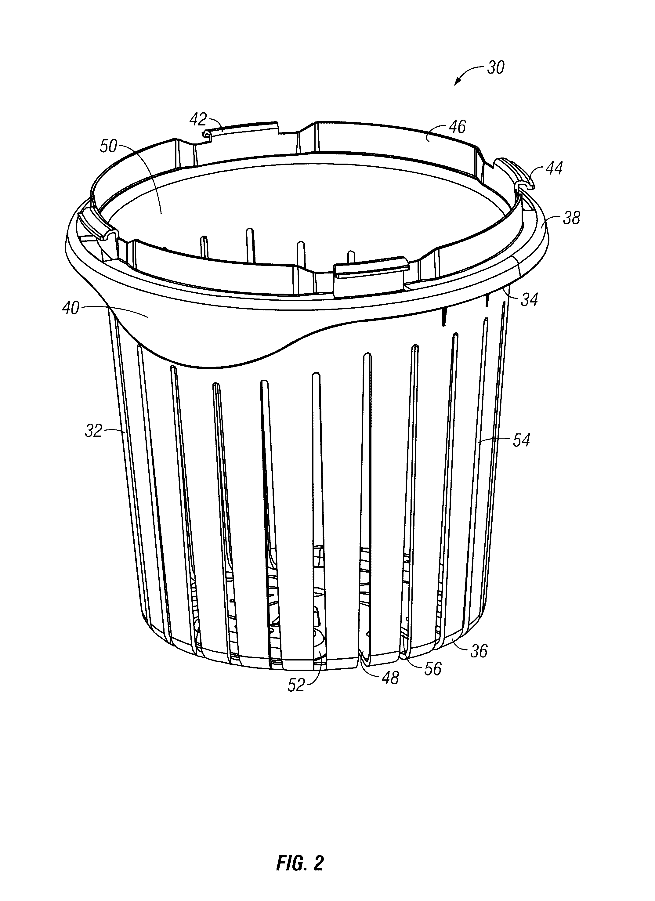 Slotted basket for the soaking and straining of towels, cloths, and other hard surface items