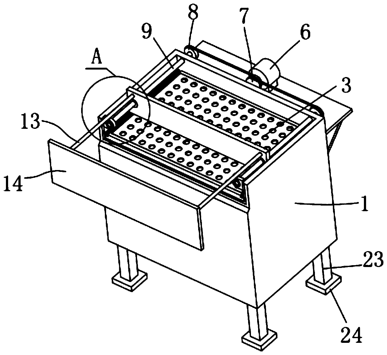 Prefiltering device for oil-containing waste liquid in ship production