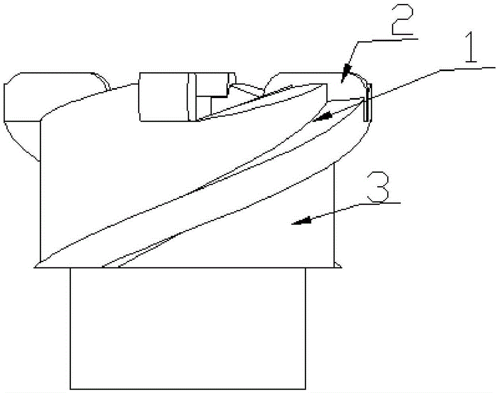 PDC drill bit applicable to core drilling of moon