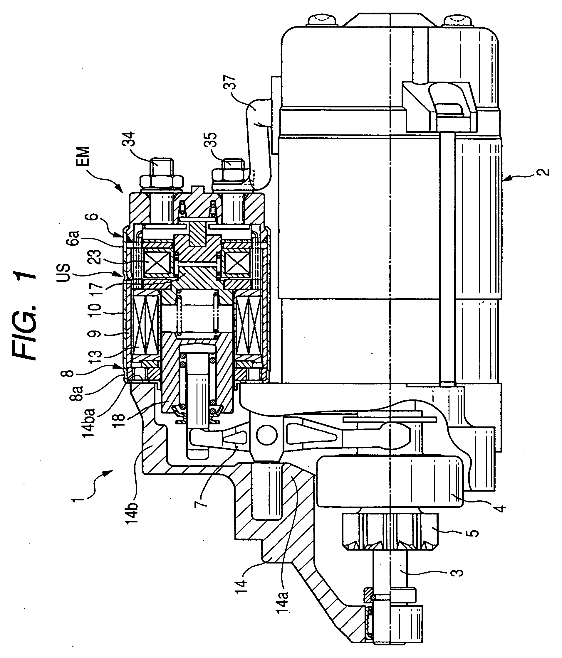 Starter with compact structure