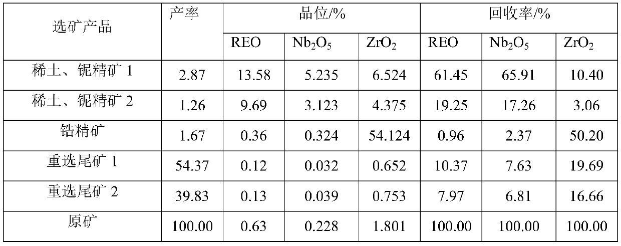 Complex multi-metal rare earth ore beneficiation separation and enrichment method