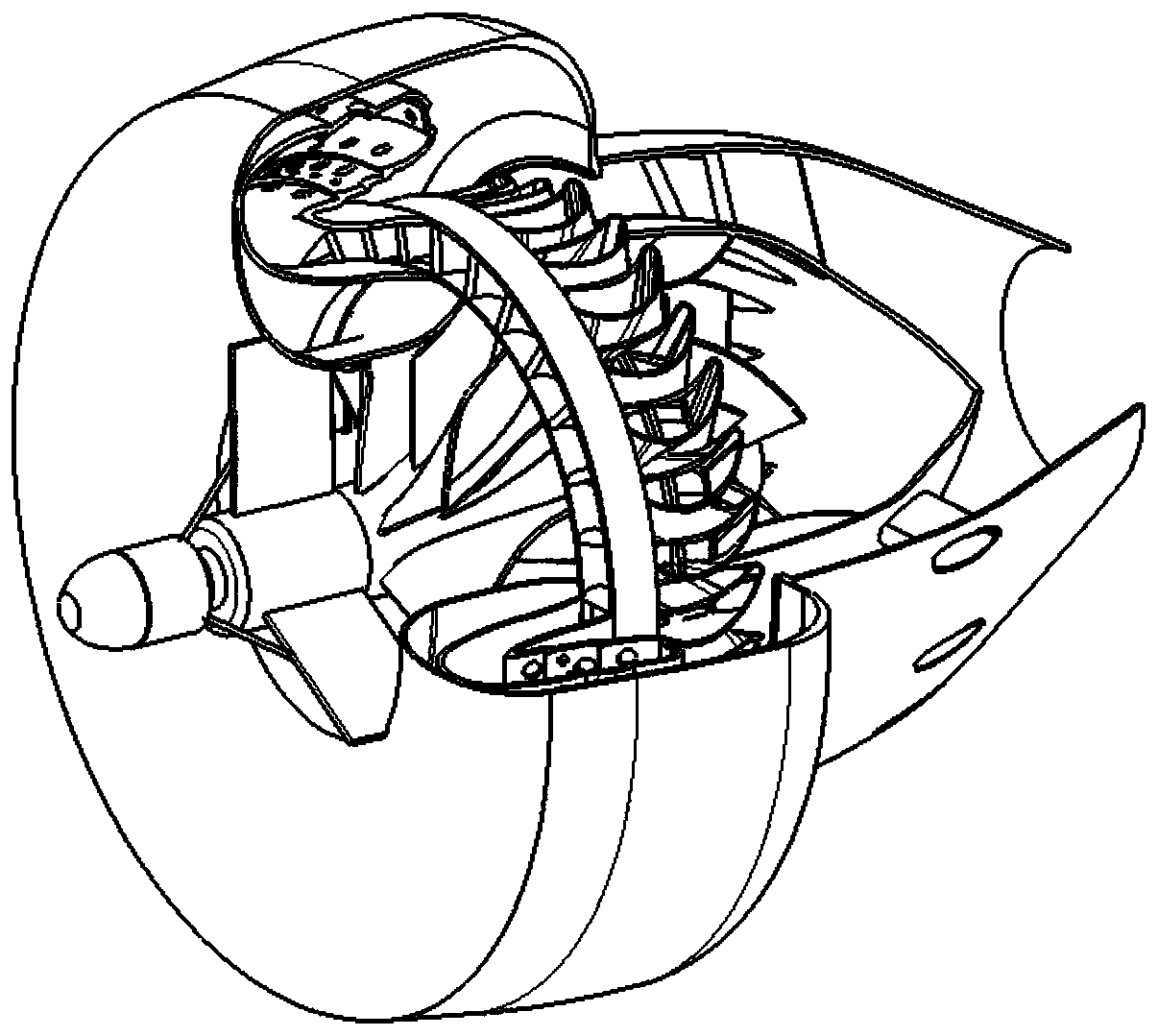 Micro-turbojet engine for novel double-face compound impeller