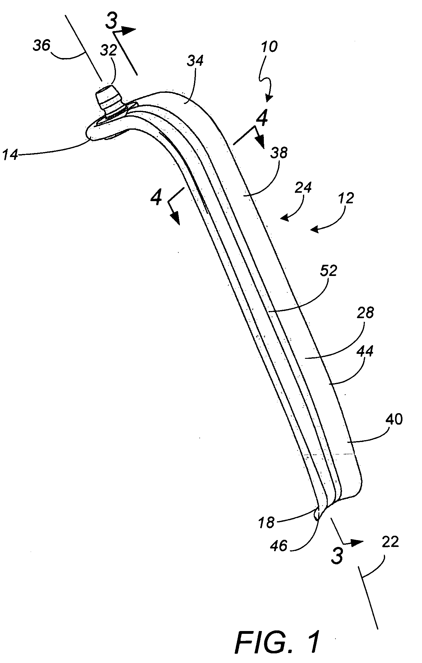 Shaped retractor blade