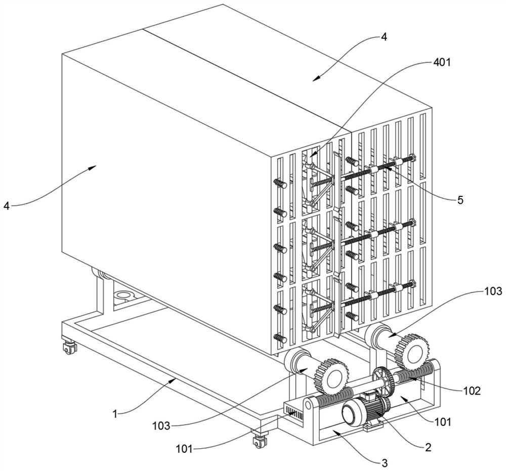 A transfer vehicle convenient for the production of energy-saving and environment-friendly electrical cabinets