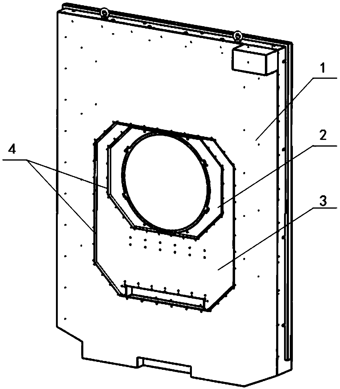 Low-speed two-axis linkage type wall type planar protection cover device