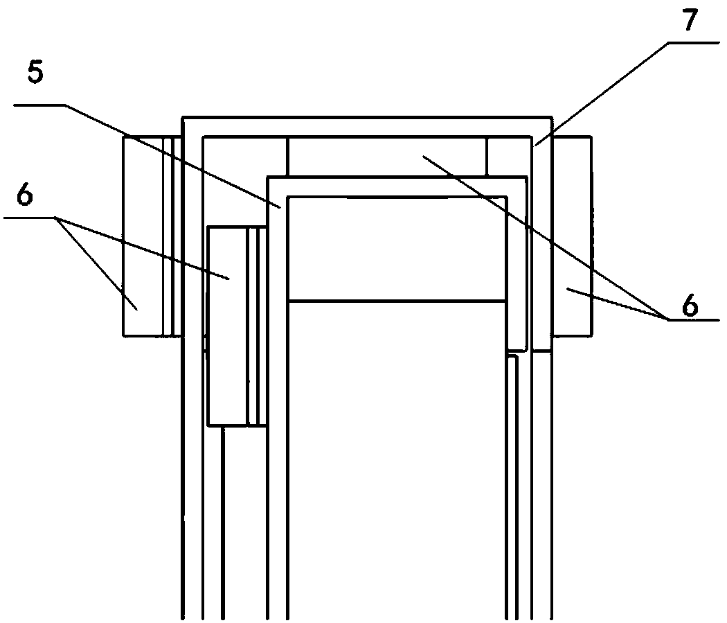 Low-speed two-axis linkage type wall type planar protection cover device