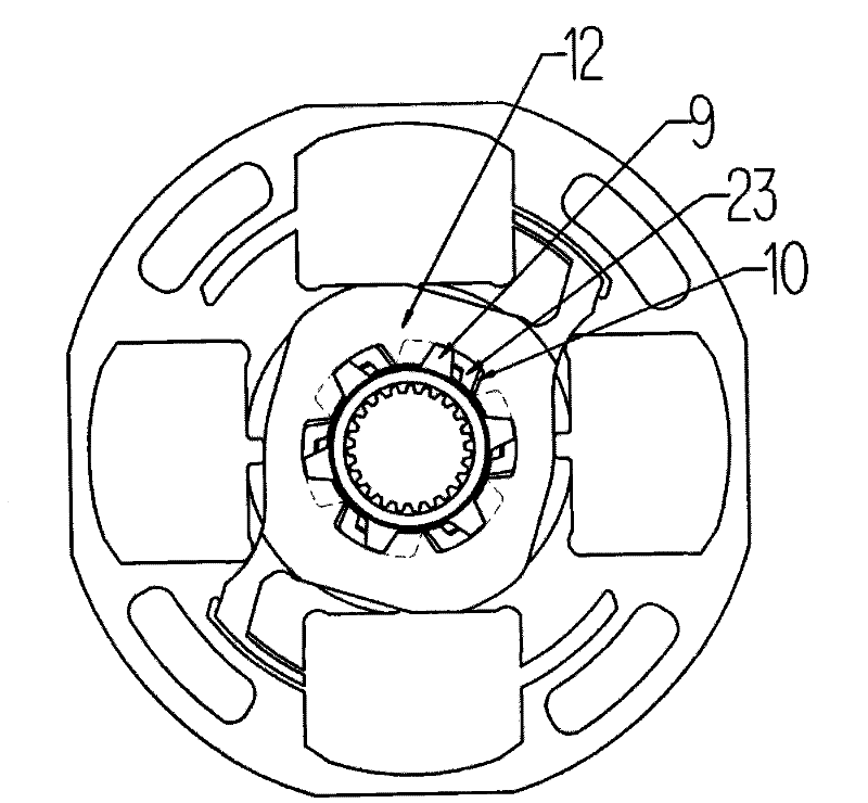 Novel clutch driven disc intersection angle expansion damping device