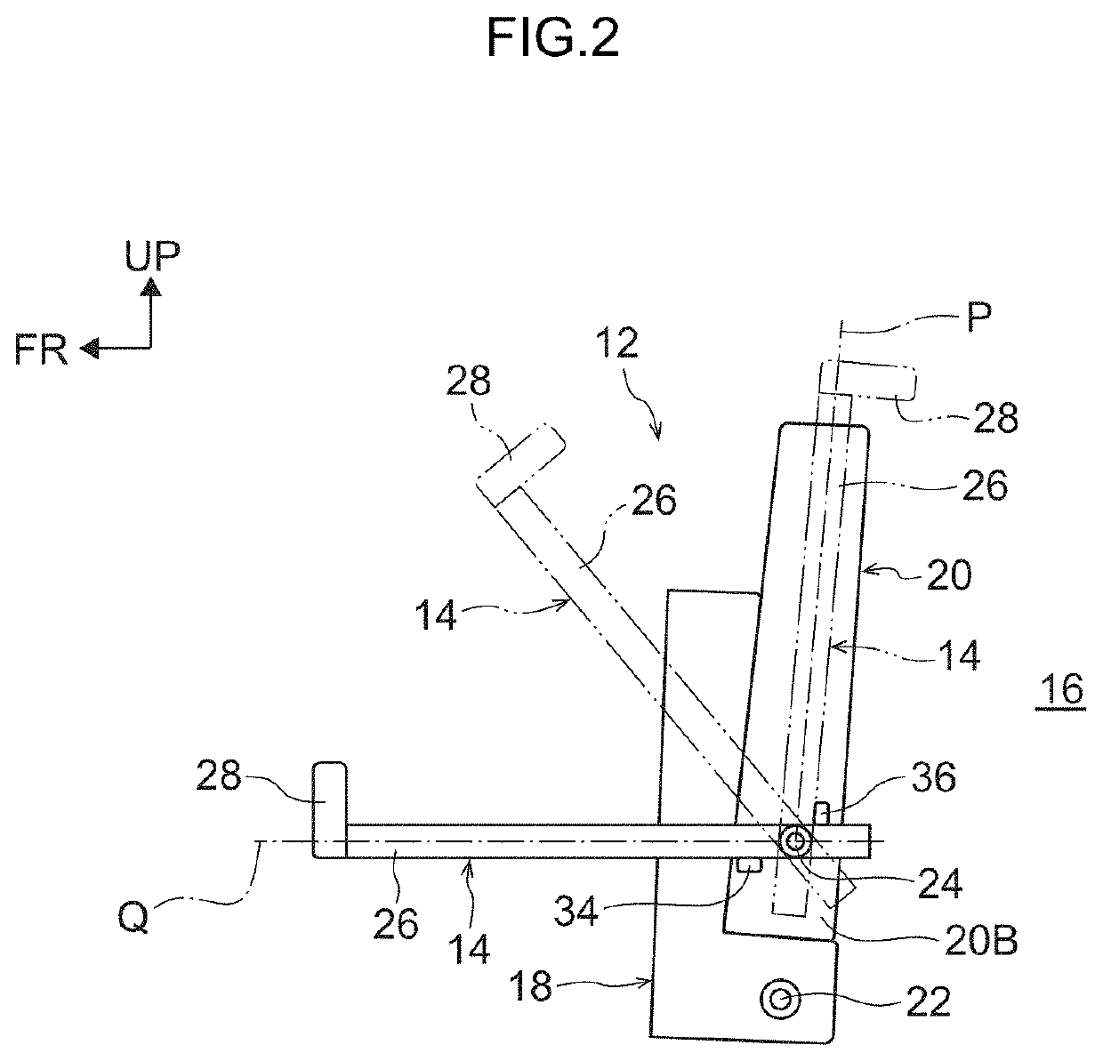 Mounting structure of auxiliary member and vehicle seat with auxiliary member