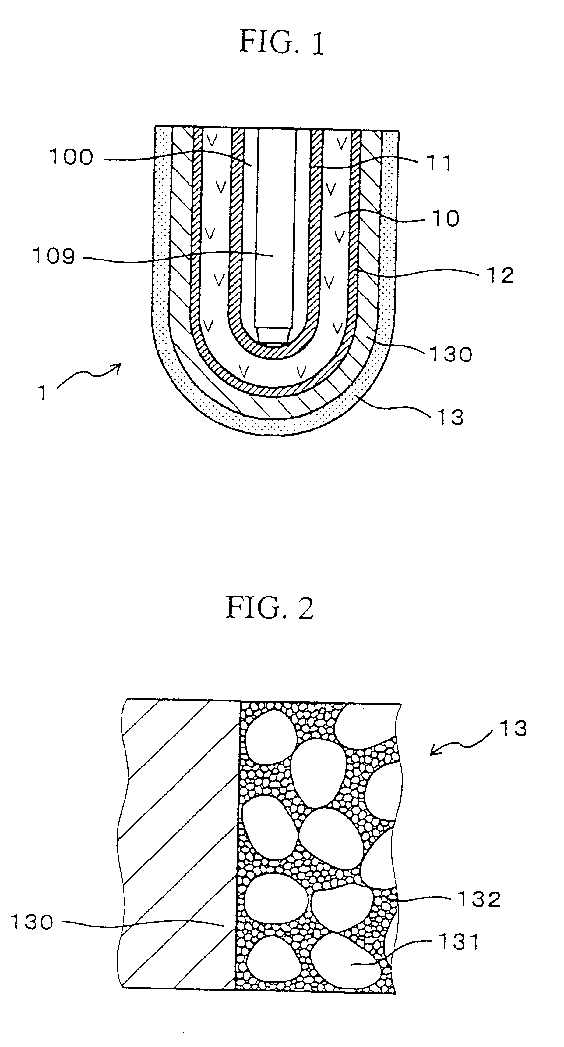 Gas sensing element incorporated in a gas sensor for an internal combustion engine