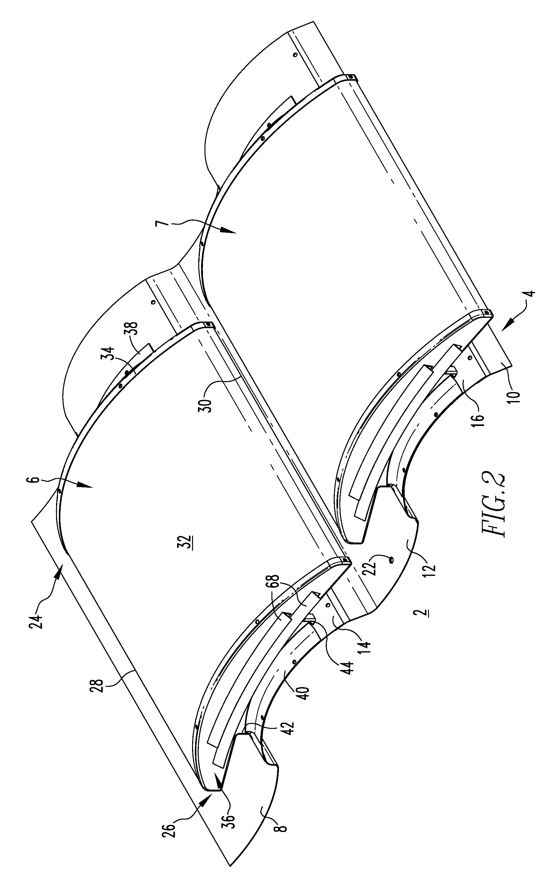 S-shaped roof vent, ventilated roof employing the same and method of installing the same