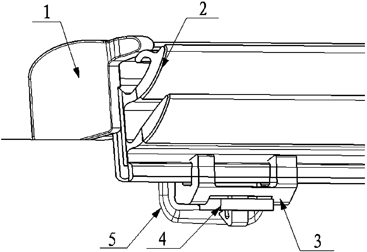 Automobile and automobile outer holding strip installation structure