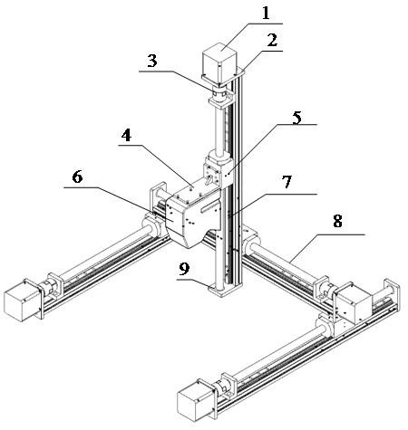 High-rise building fireproof plugging module defect detection device and method based on line structured light