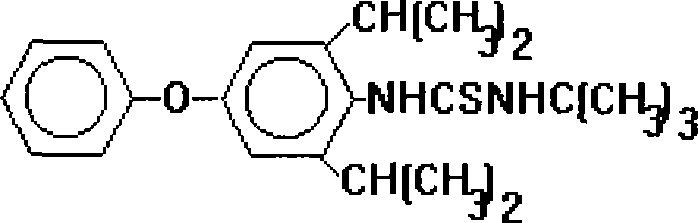 Caricidal composition containing bromopropylate and diafenthiuron