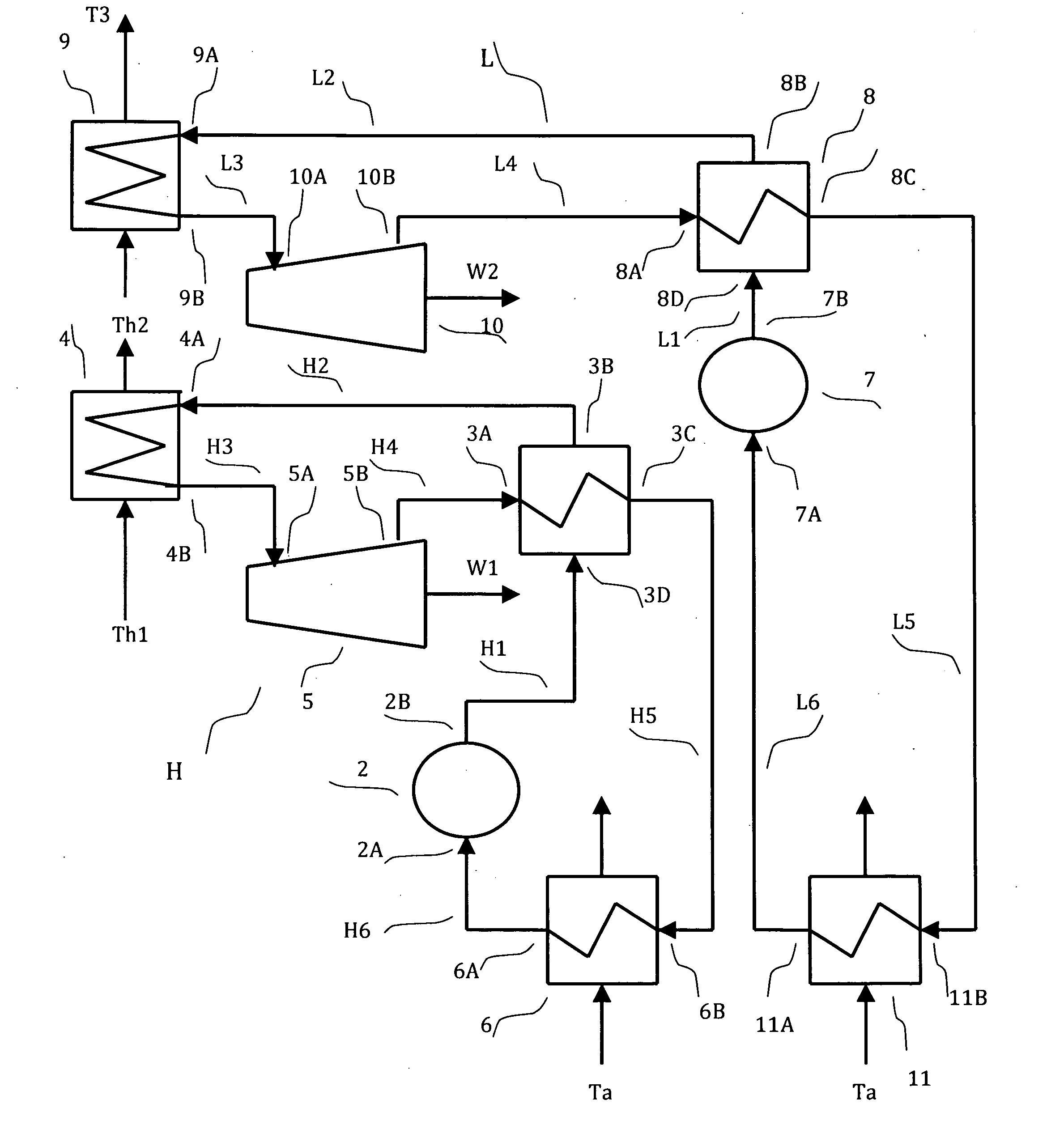 Advanced tandem organic rankine cycle