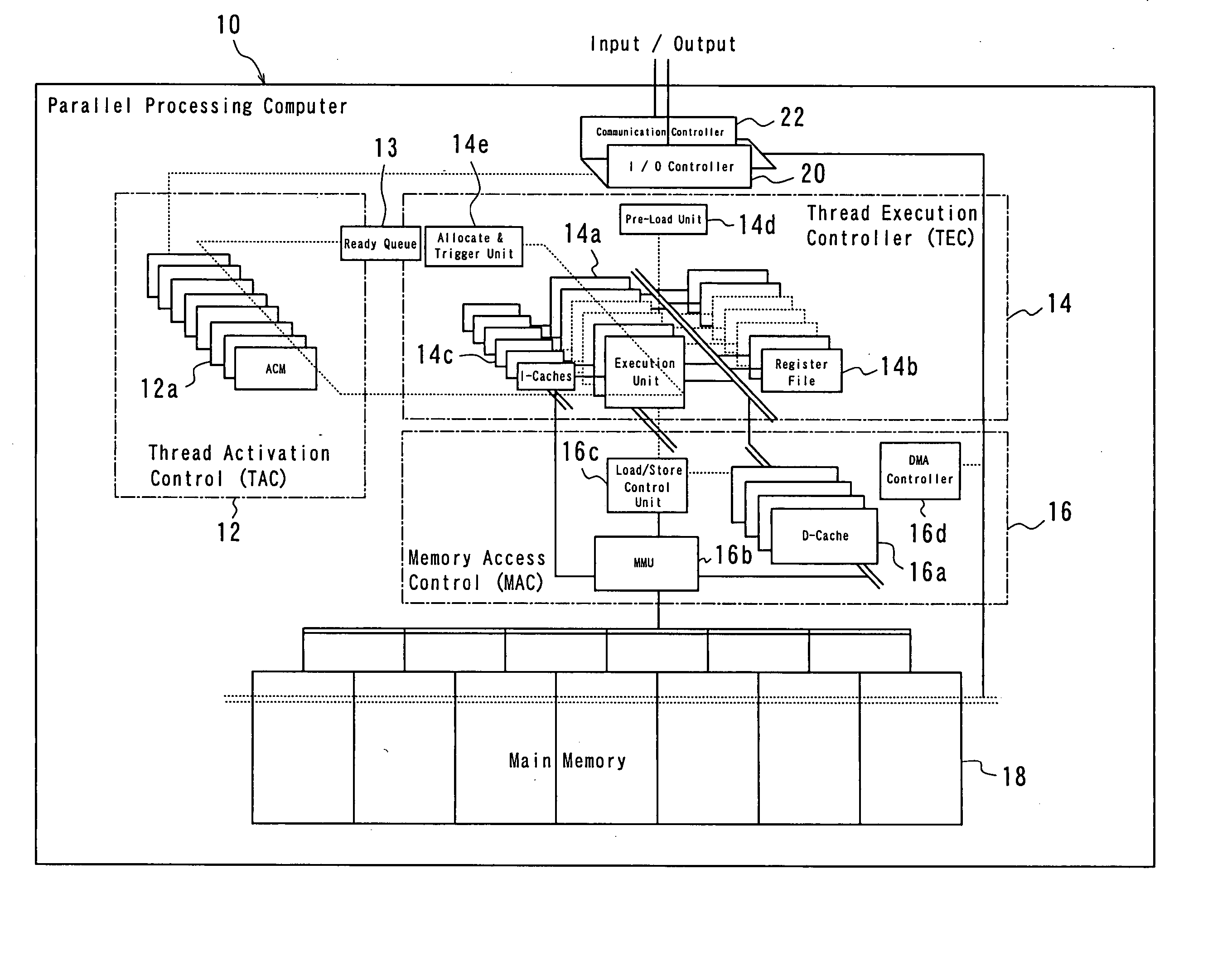 Parallel processing computer