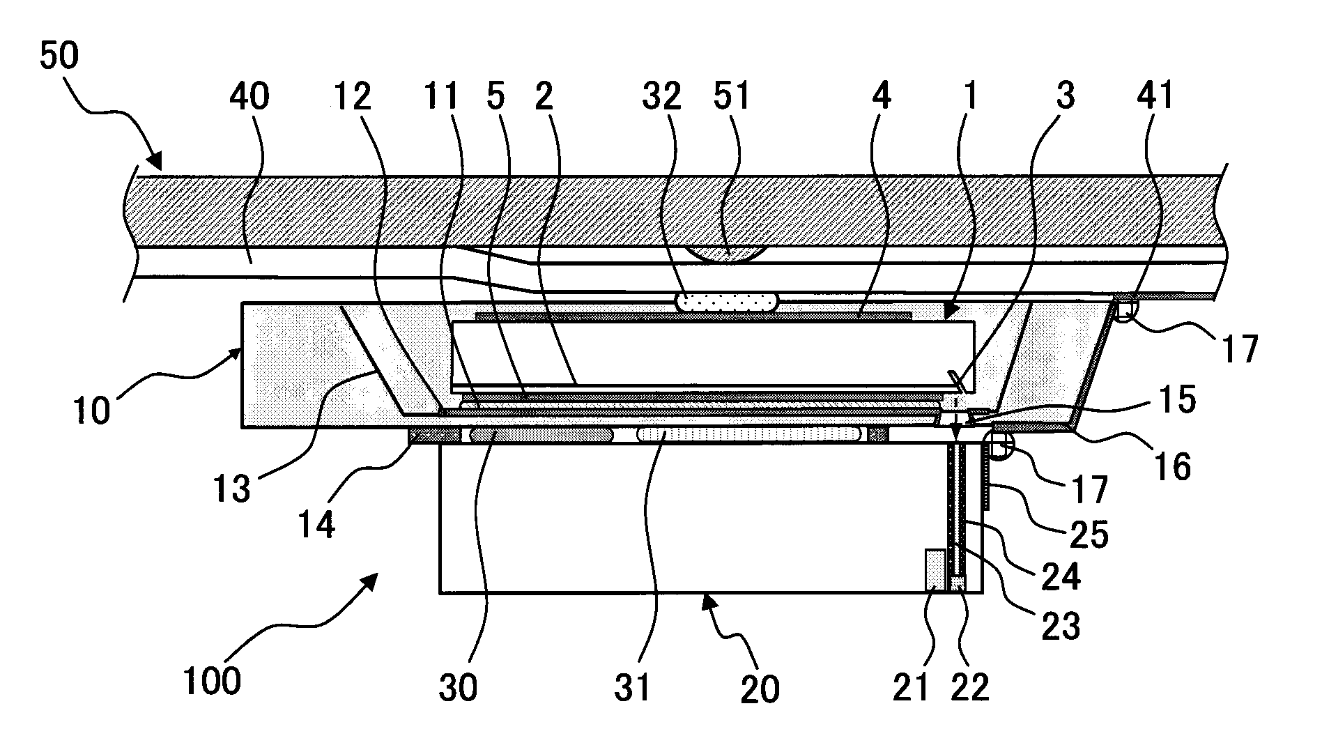 Thermally assisted magnetic head assembly and magnetic disk device