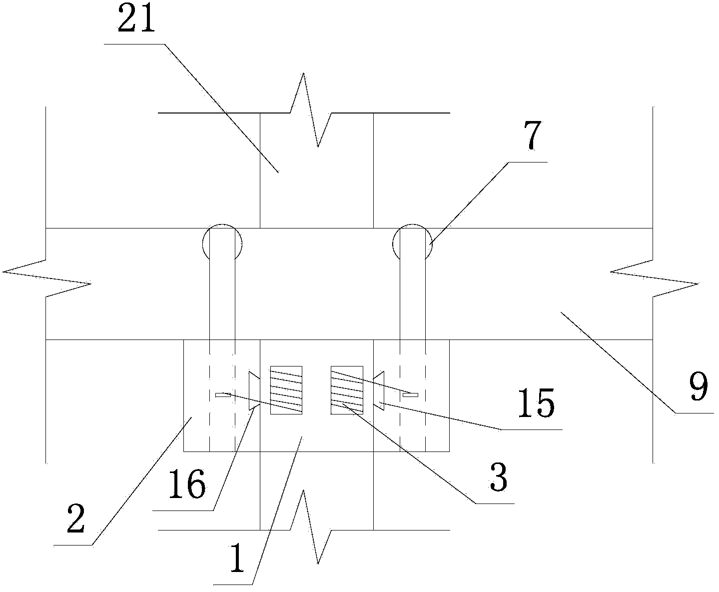 Construction device and method for large-span steel girder frame connection platform