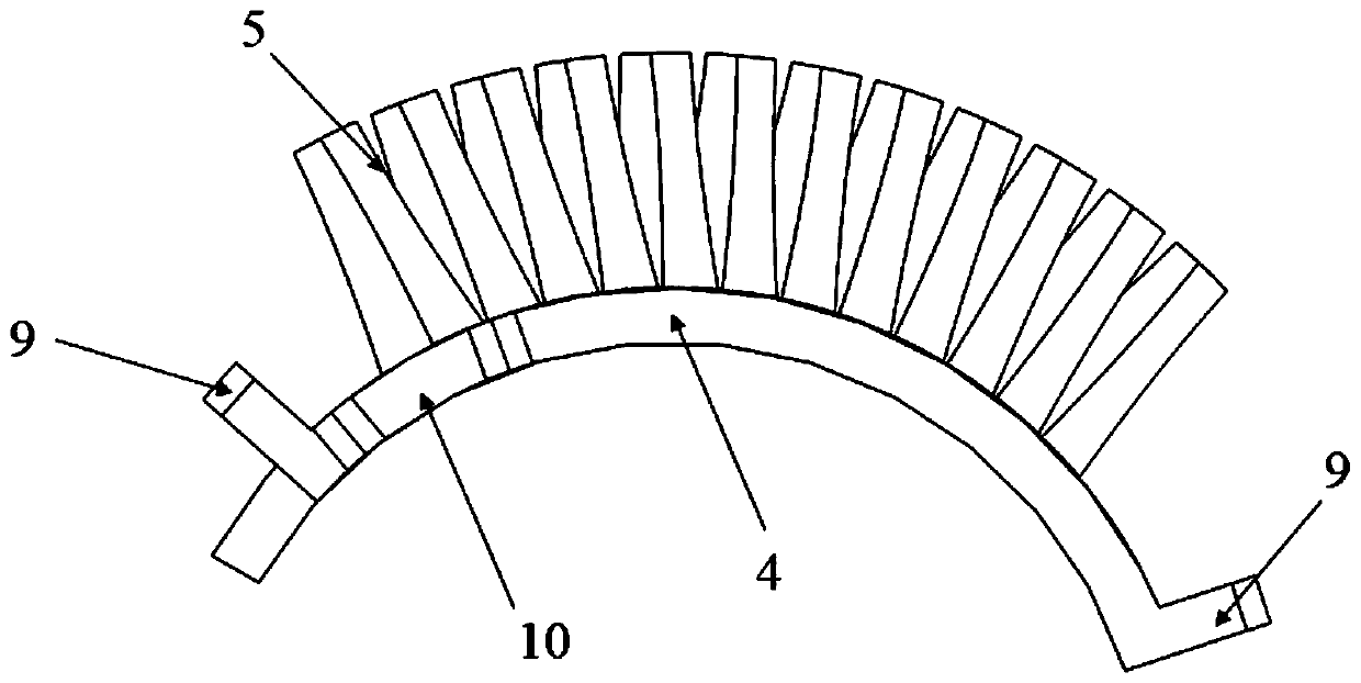 Spiral fluid disturbance and vibration suppression device for marine riser