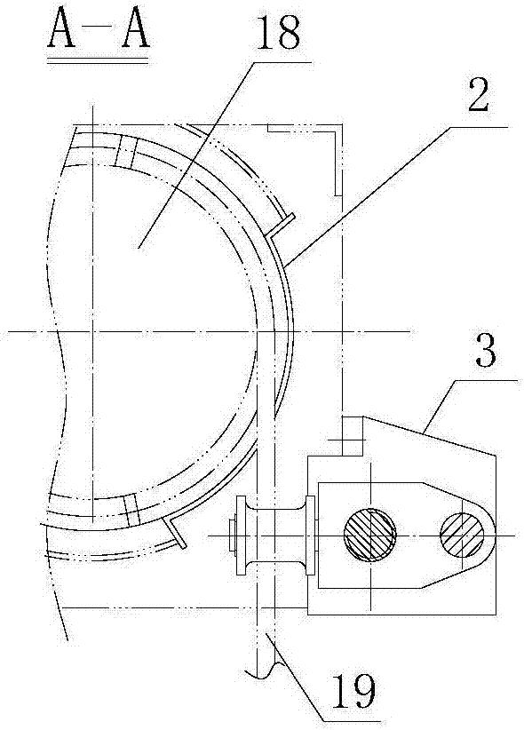 Rope guide with clamp type rope-pressing device and guide rod type thread guiding mechanism