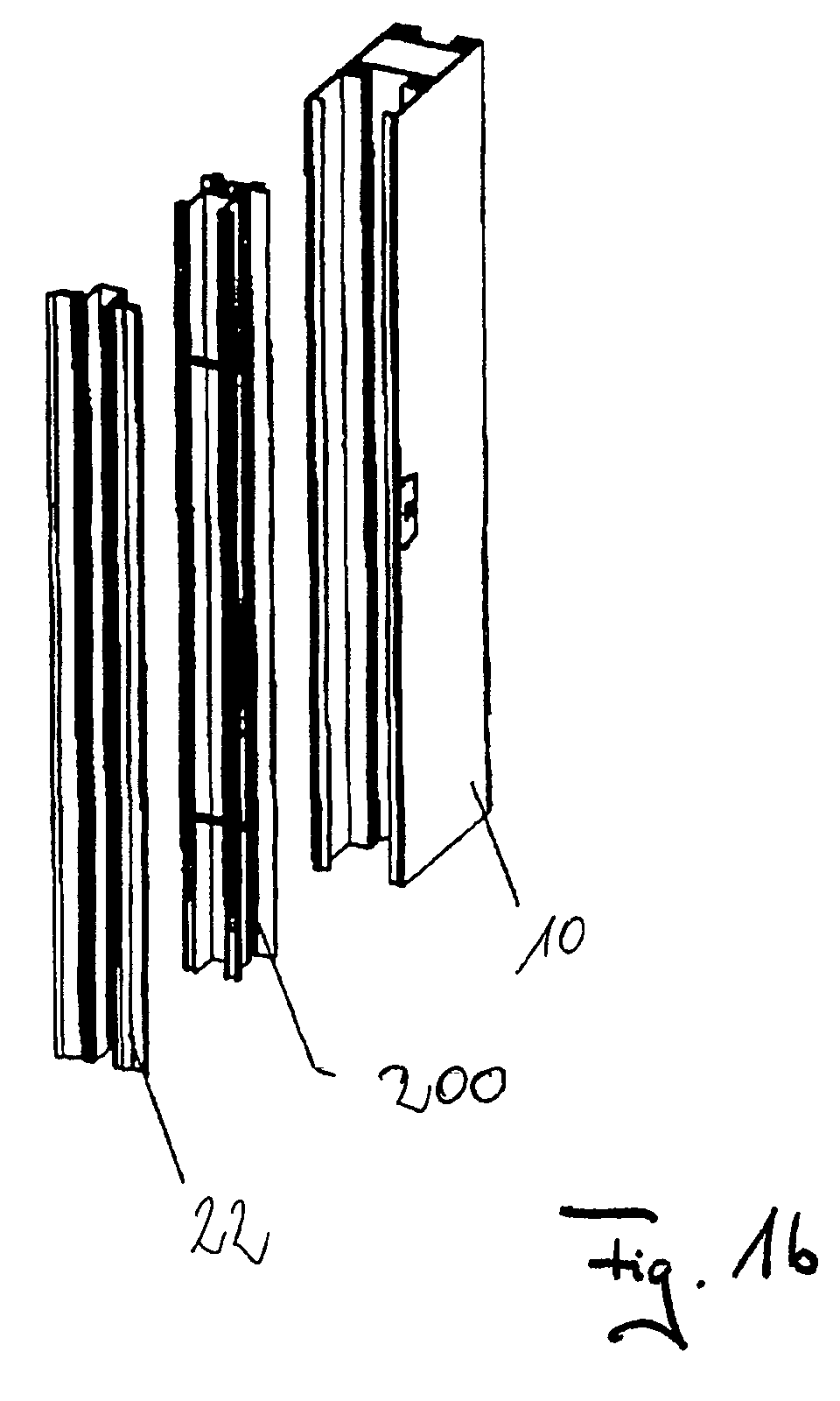 Structural element system and structural elements of such system for curtain facades, facade linings, sun rooms, soundproofing walls, fair buildings and the like