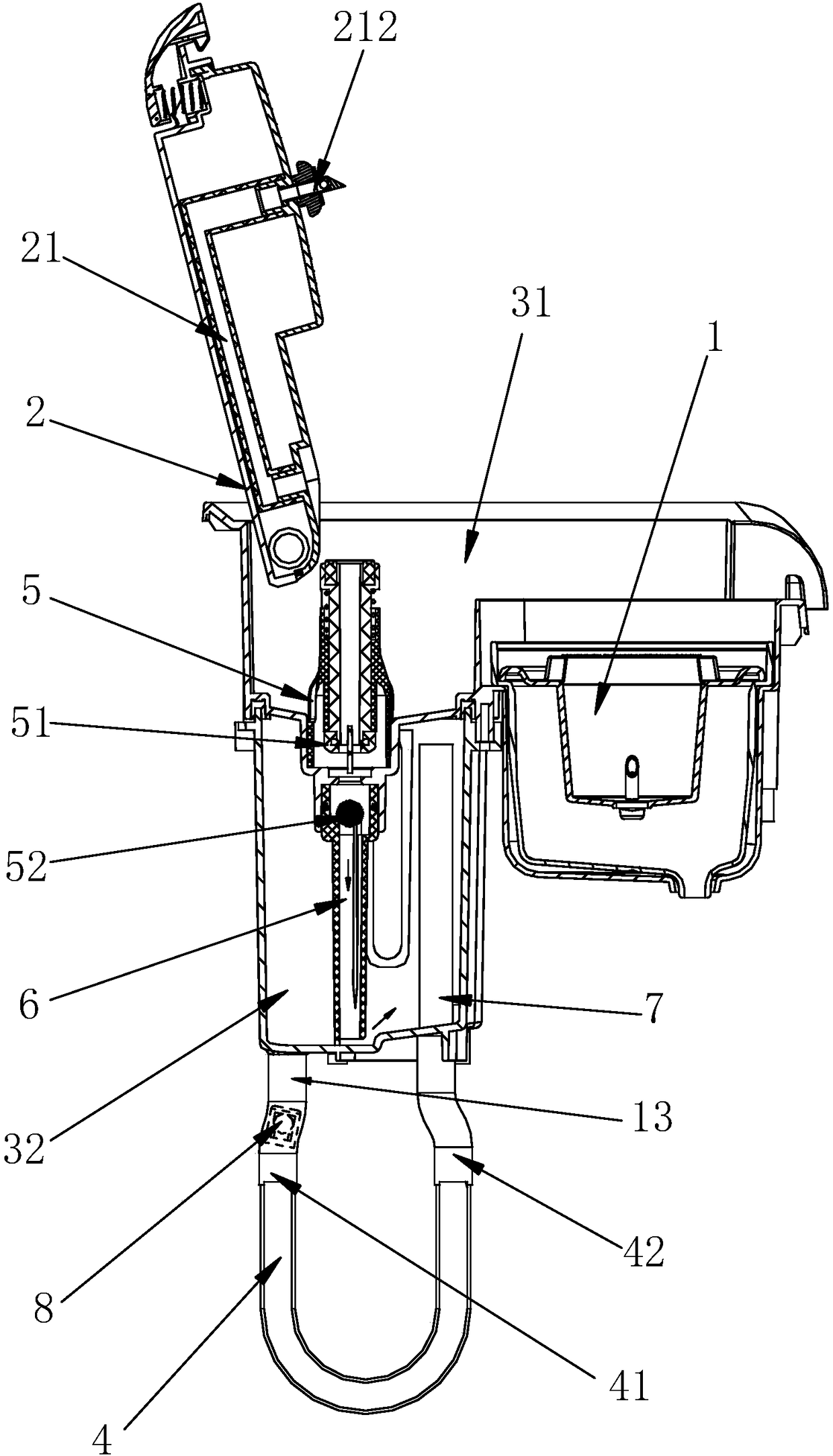 Electric appliance for preparing beverage