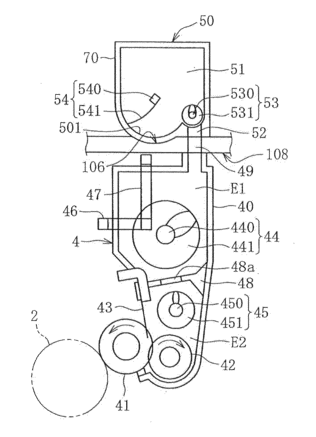 Developer container, developing device, process unit, and image forming apparatus