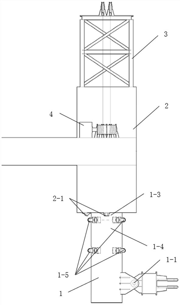 Off-ship mobile detection platform detection crossbar sliding lifting device and its use method