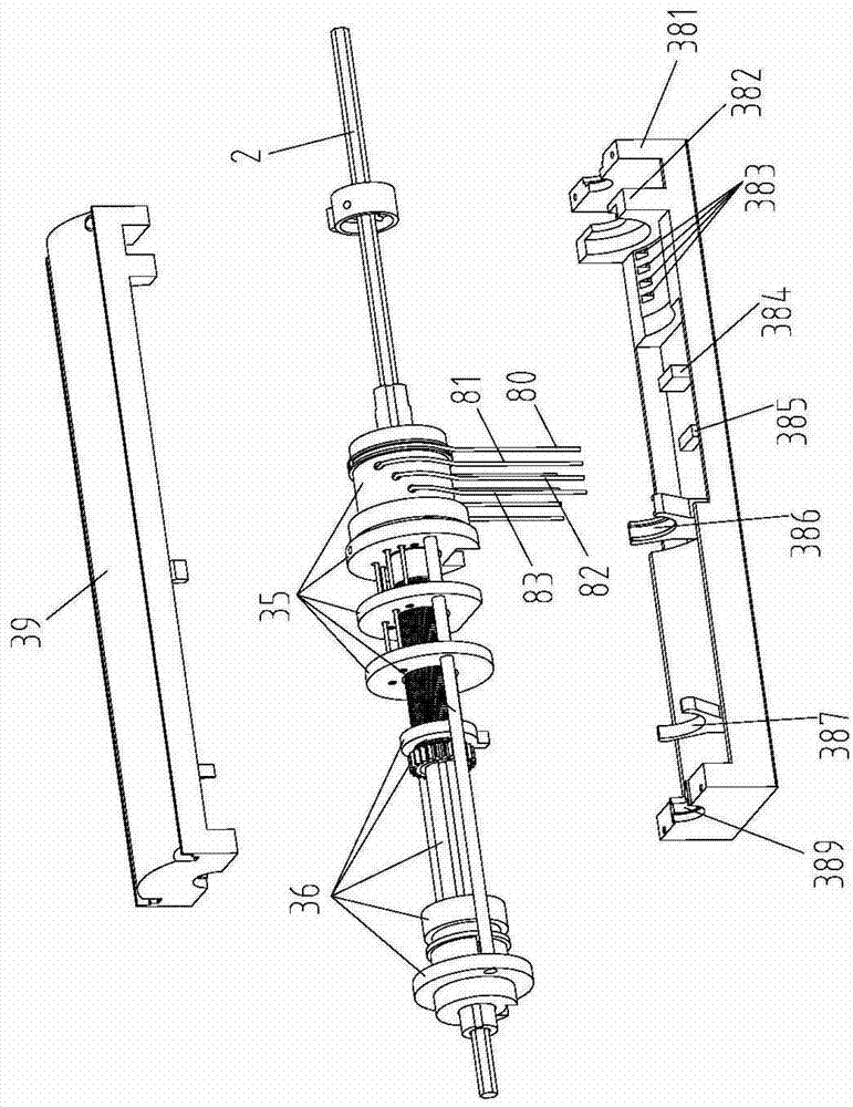 Sliding block mechanism of louver and sliding block system with gear clutch turnover mechanism