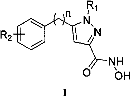 N-hydroxyl-5-substituted-1H-pyrazol-3-formamide compound as well as preparation method and use thereof