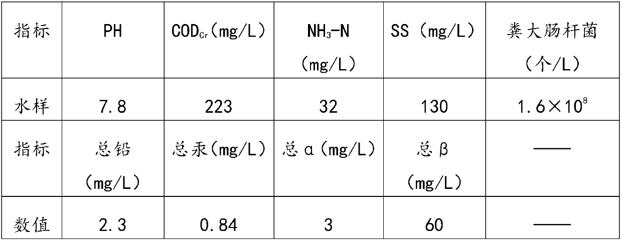 Hospital sewage treatment integrated device and method