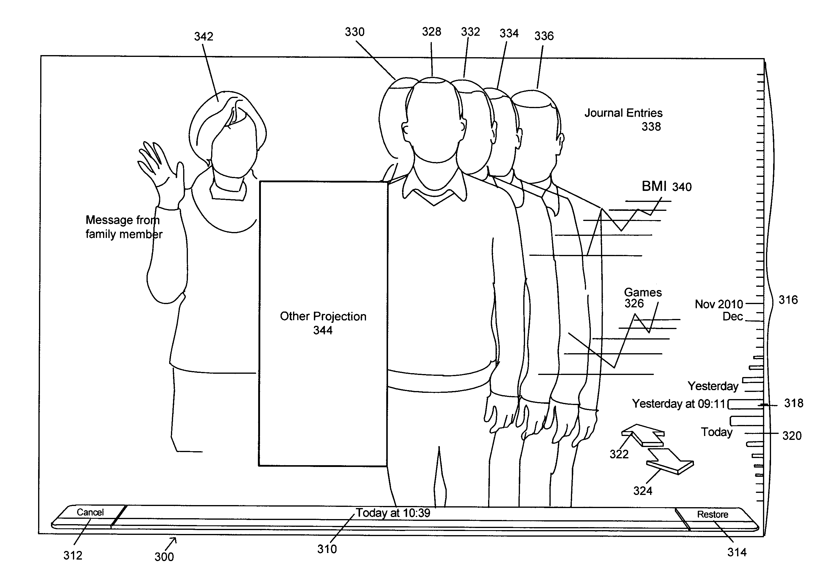 System and method for providing an interactive data-bearing mirror interface