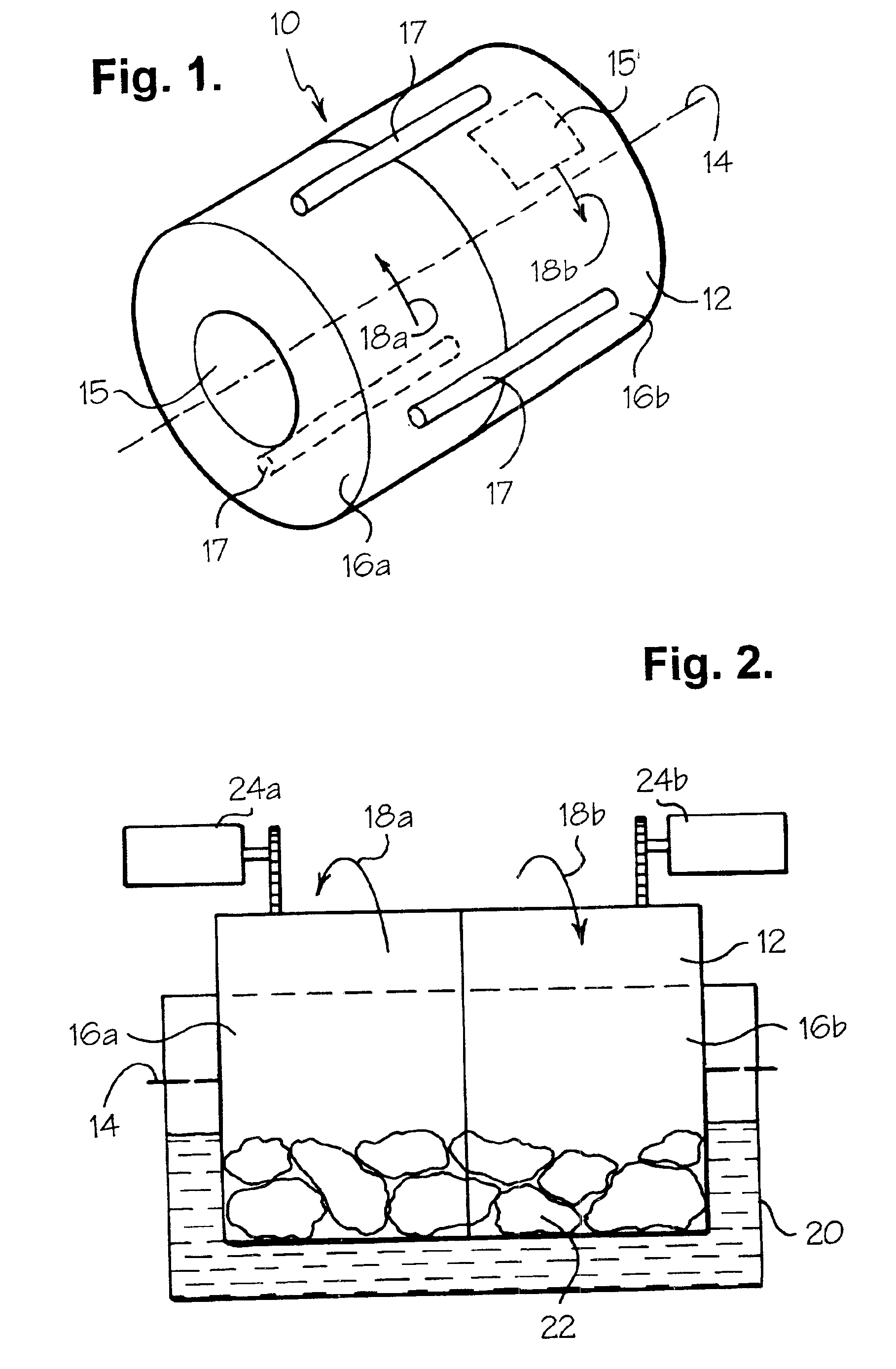 Method and apparatus for containing and agitating the contents of a container