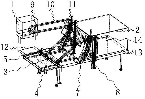 Carton sheet pushing device used in packaging field