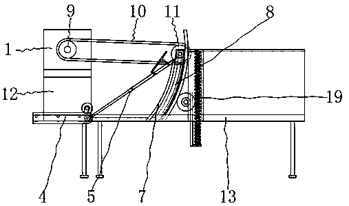 Carton sheet pushing device used in packaging field