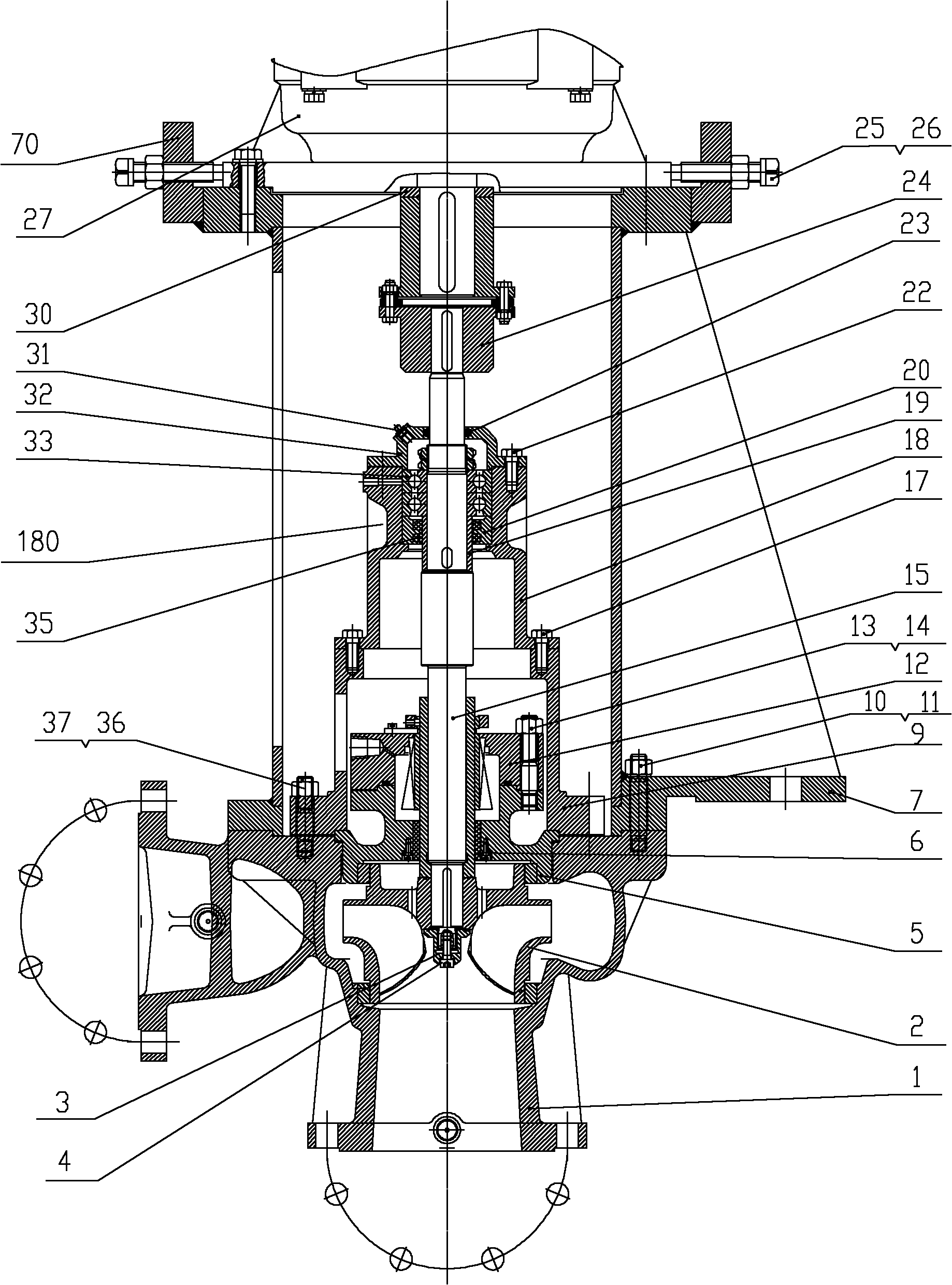 Back-flushing pump of circulating water filtering system for nuclear power station