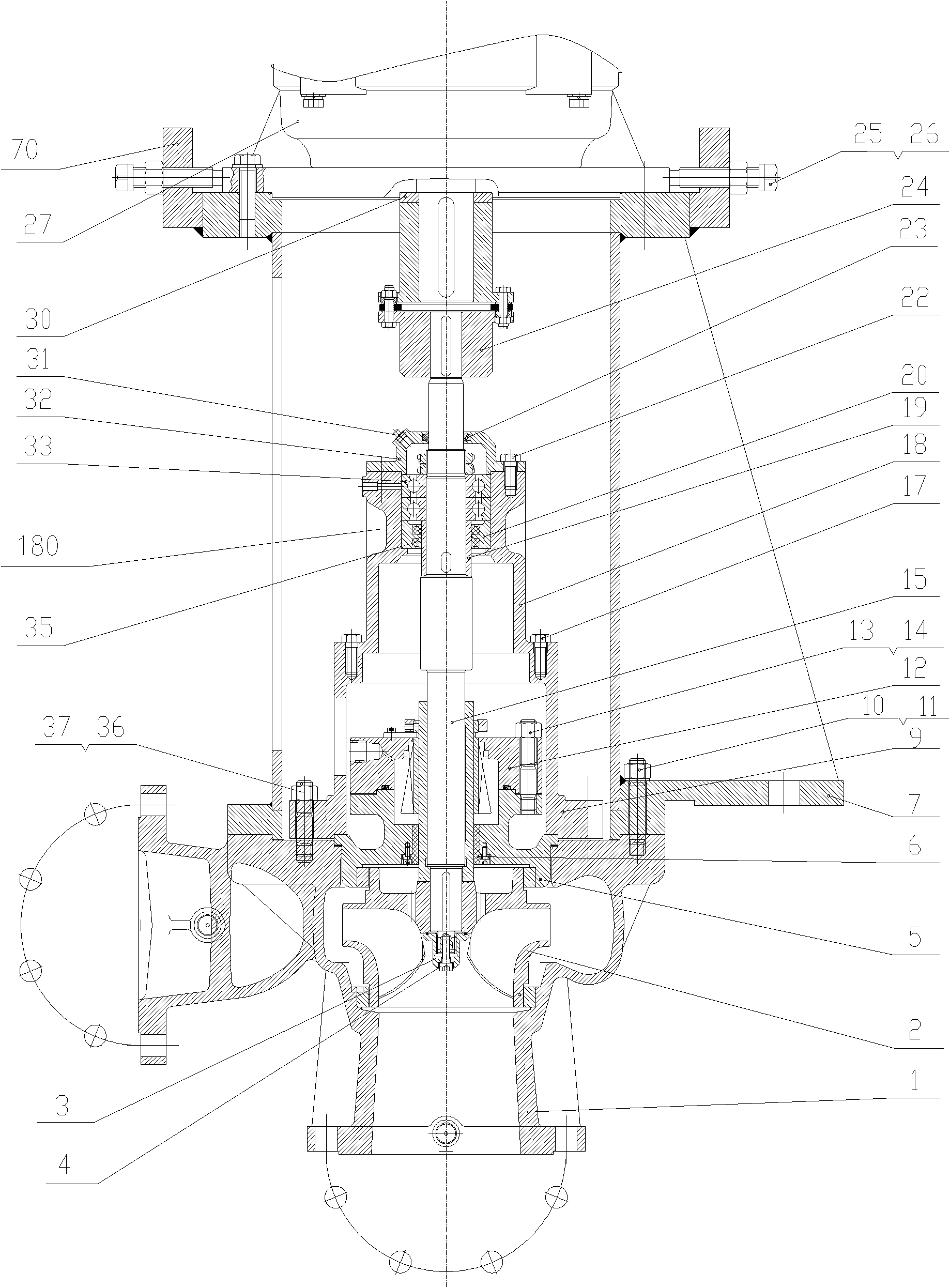 Back-flushing pump of circulating water filtering system for nuclear power station