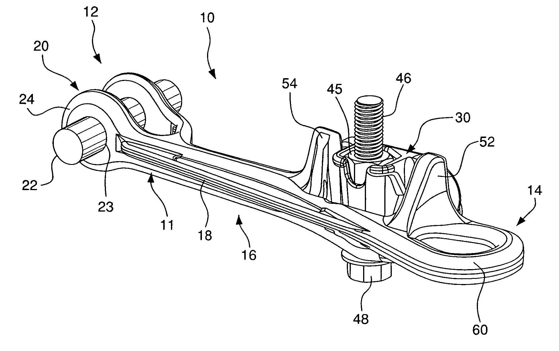 Single bolt deadend anchor clamp