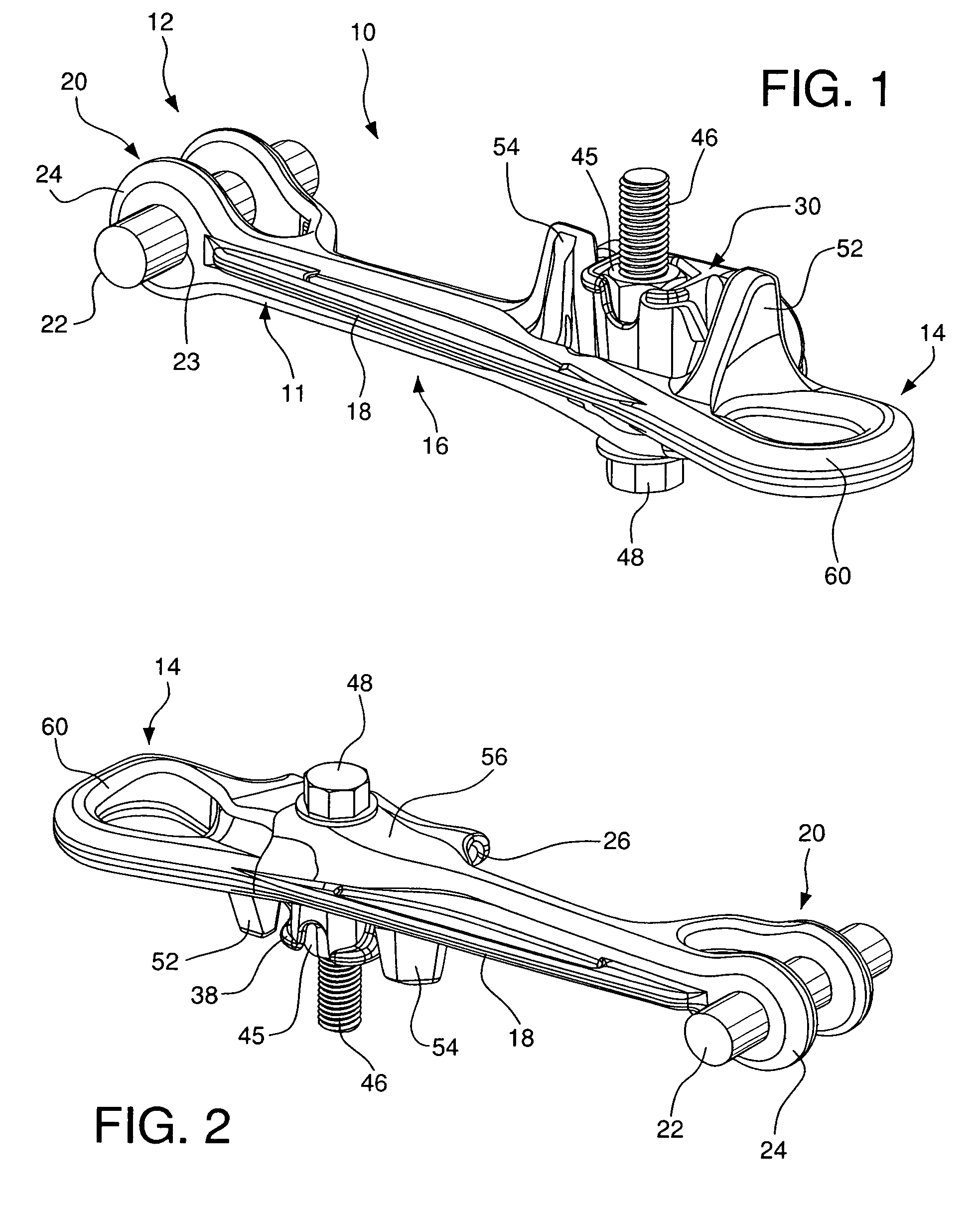 Single bolt deadend anchor clamp