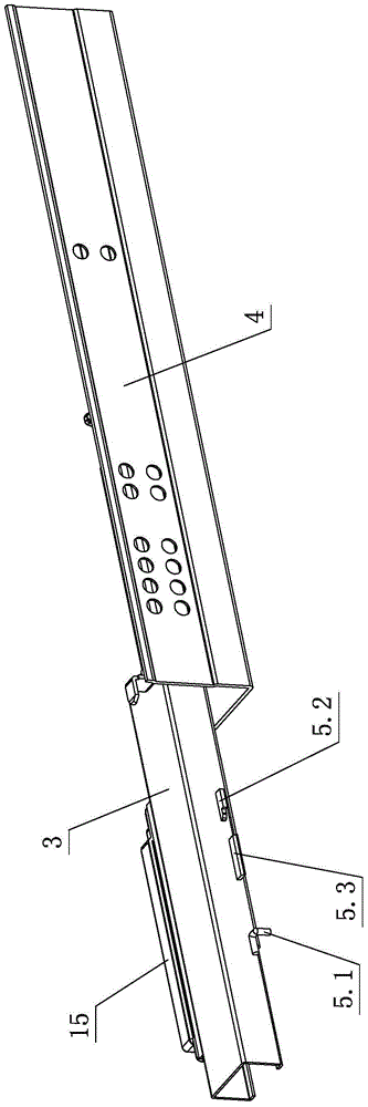 Drawer slide rail opened through pressing and closed through damping