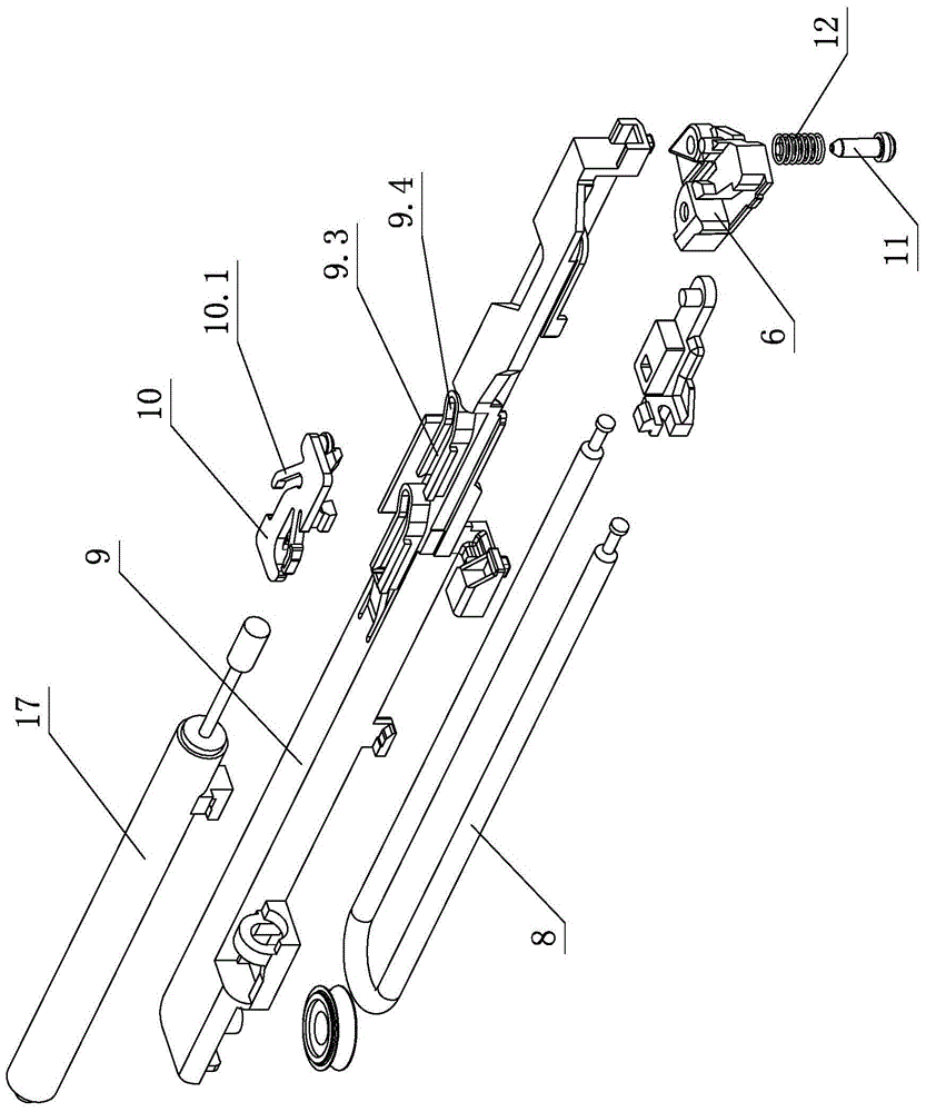 Drawer slide rail opened through pressing and closed through damping