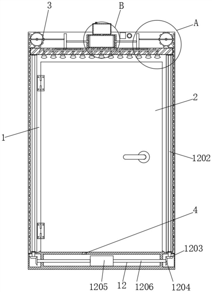 Aluminum alloy door with fireproof function