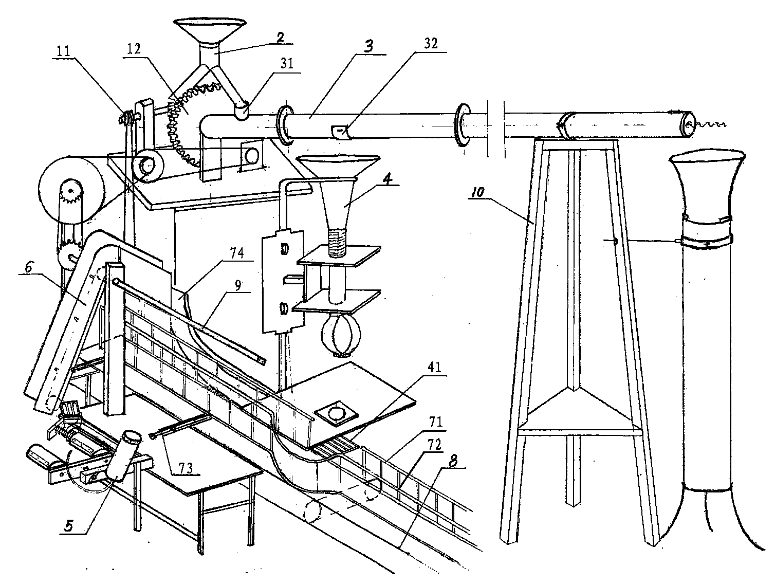 Combined driving cross seedling set