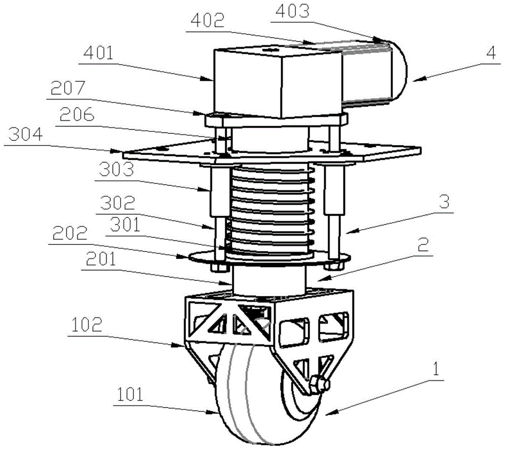 Independent steering driving wheel for mobile robot