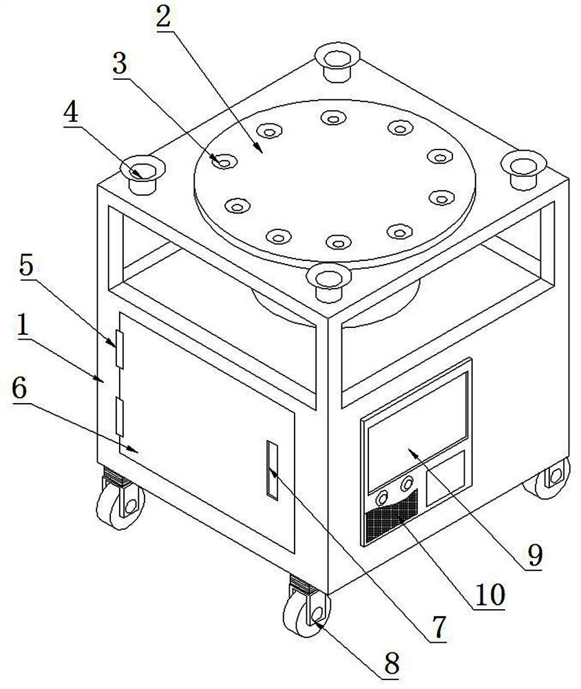 Pneumatic device of glass cutting machine