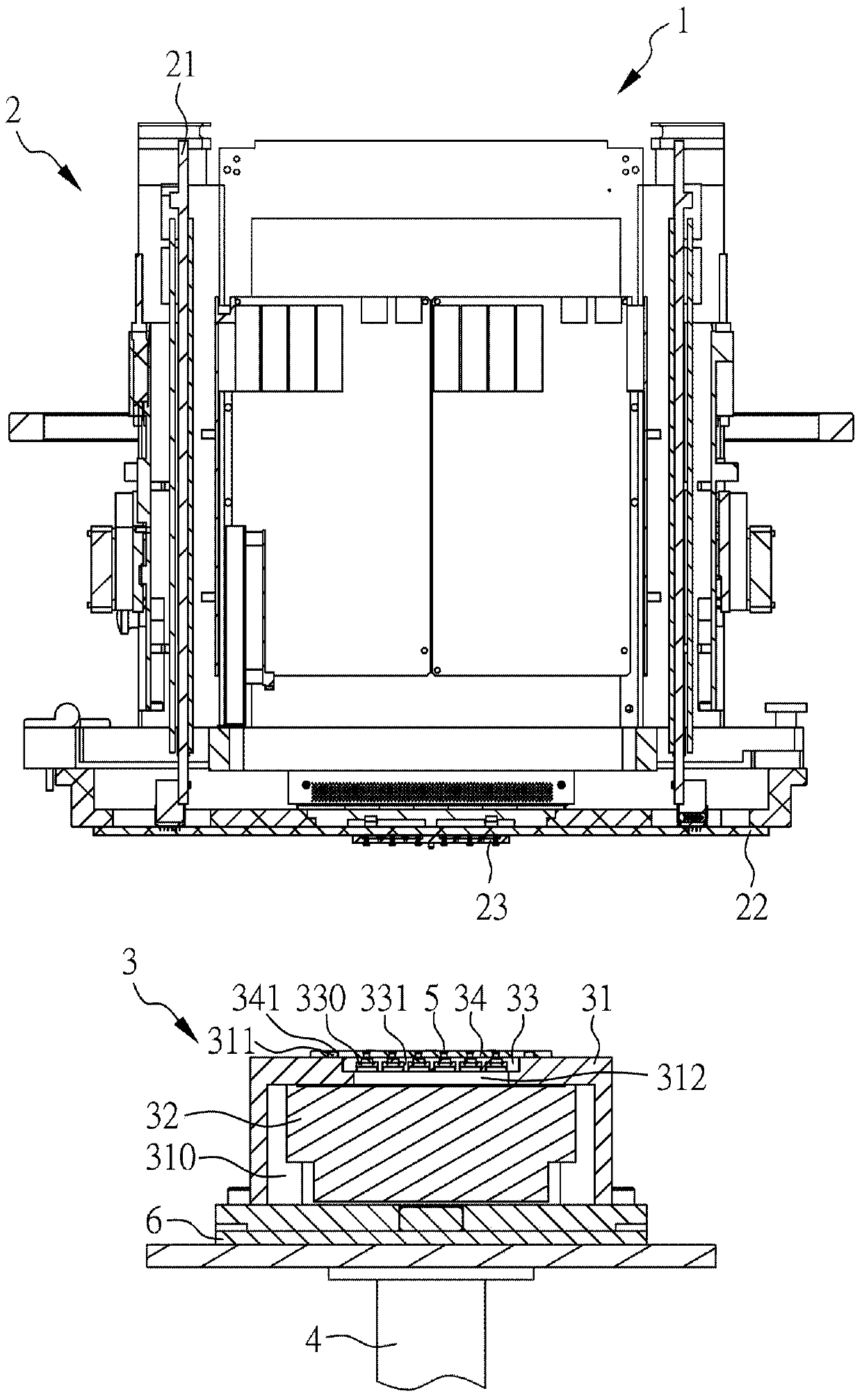 Semiconductor component image test device and its test equipment