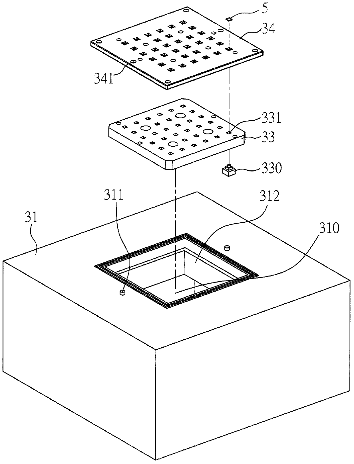 Semiconductor component image test device and its test equipment