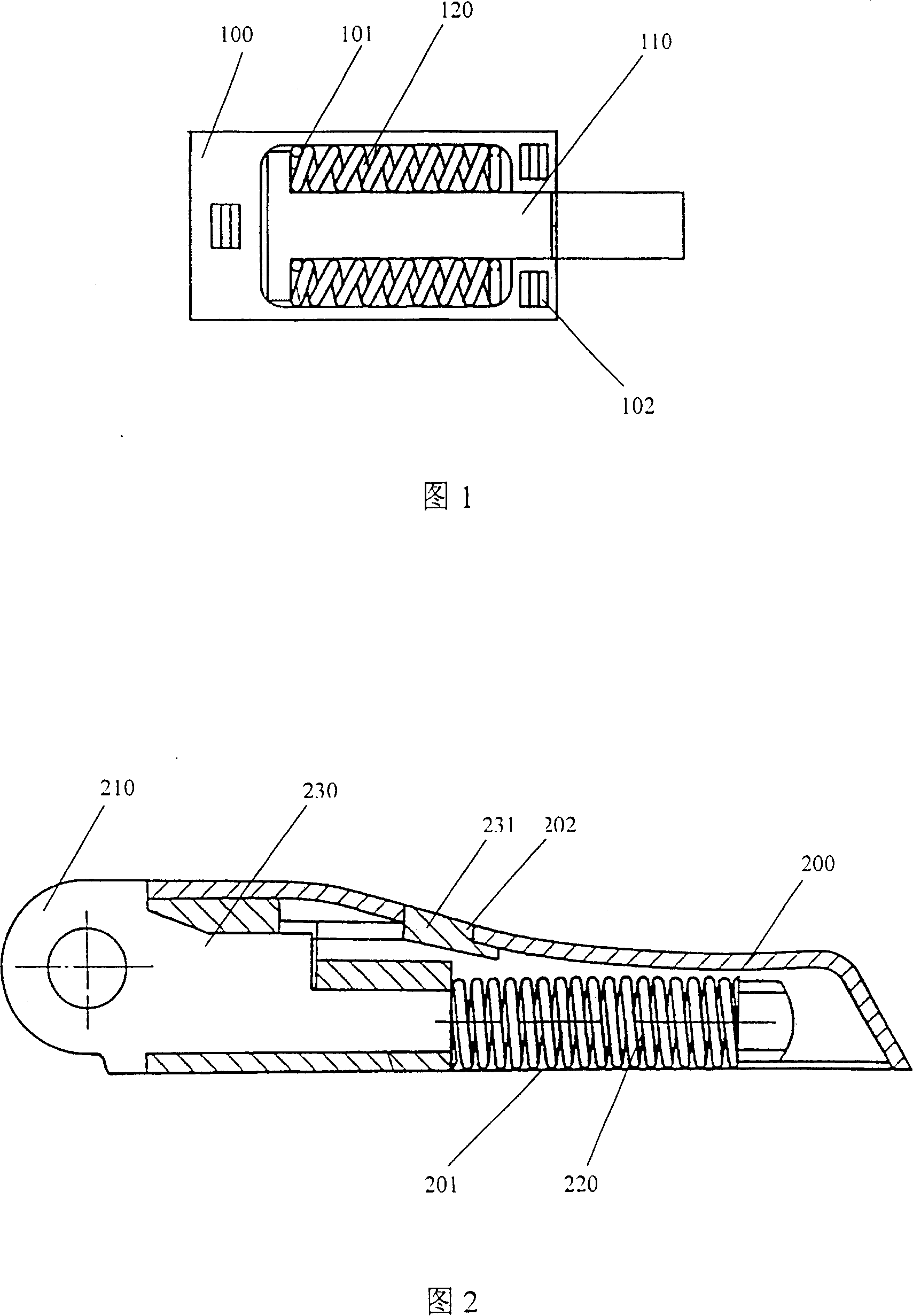 Spetacle frame spring hinge structure