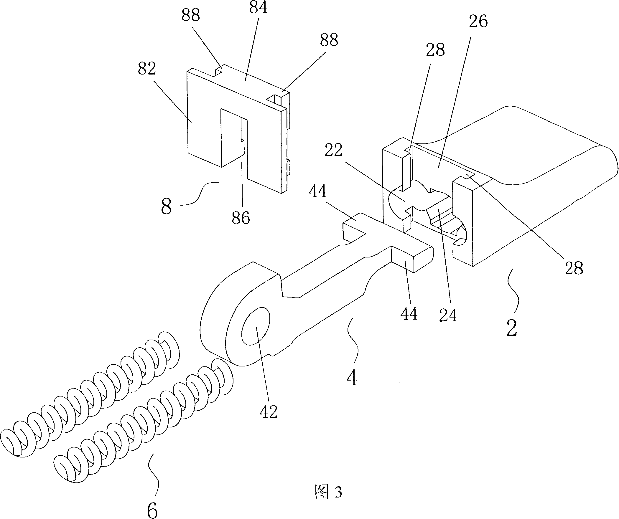 Spetacle frame spring hinge structure