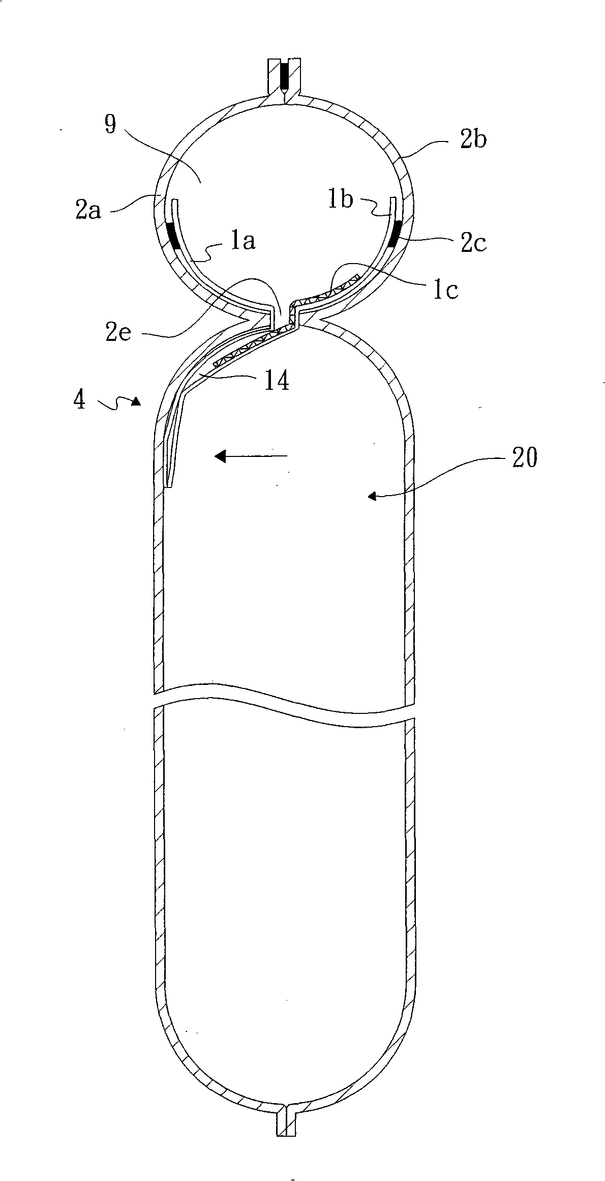 Vertical hammock type air shockproof sleeve