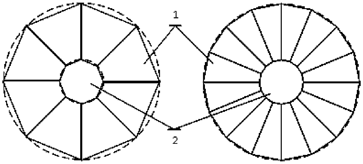 Radial modular nuclear reactor